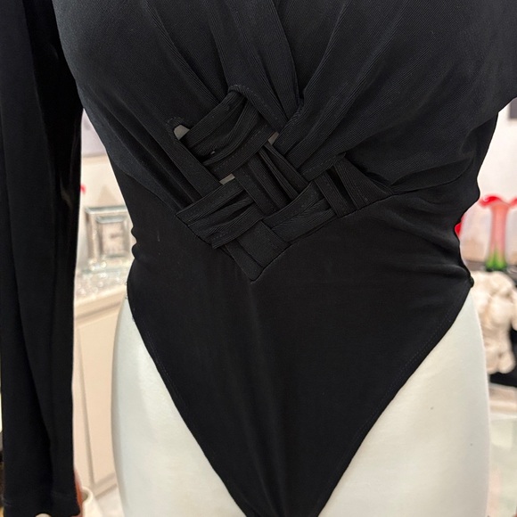 Society Black Long Sleeve Bodysuit - Picture 2 of 3